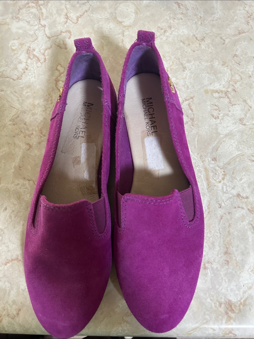 MICHAEL Michael Kors Purple Suede Slip-On Loafers
